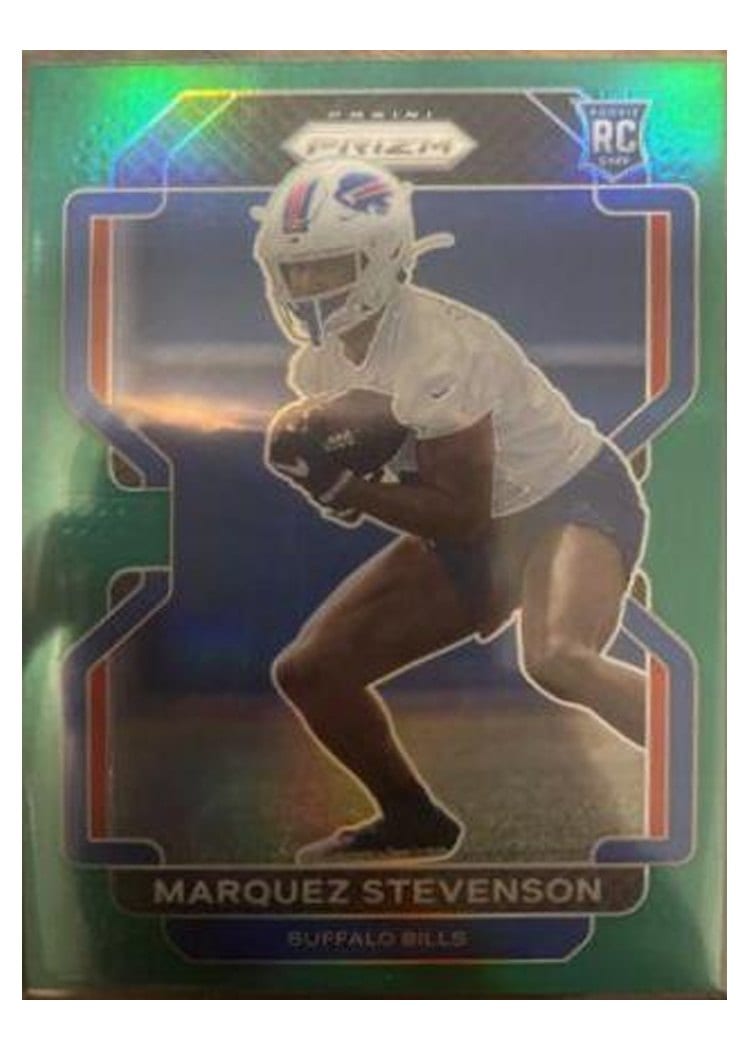 2021 Panini Prizm Base Set Marquez Stevenson Green Shimmer #407 card