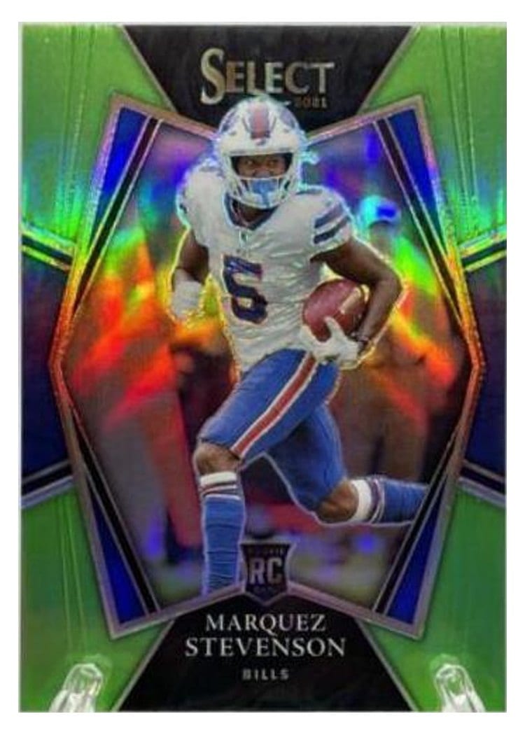 2021 Panini Select Base Set Marquez Stevenson Neon Green #196 card