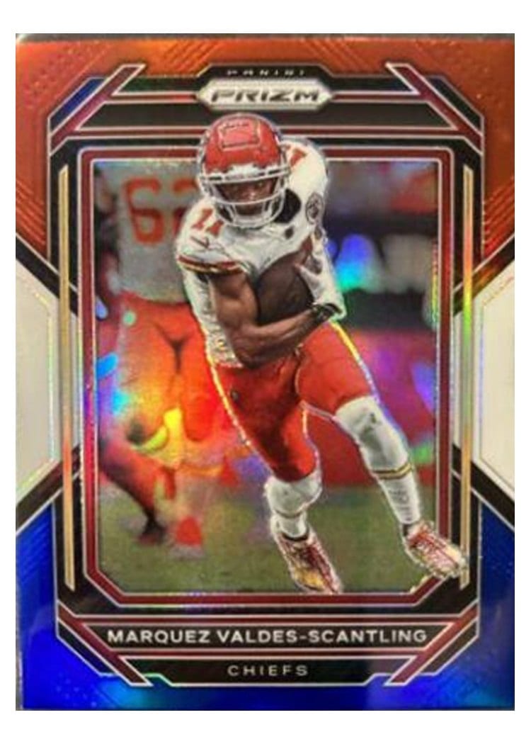 2022 Panini Prizm Base Set Marquez Valdes-Scantling #142 card