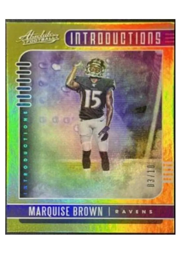 2019 Panini Absolute Introductions Marquise Brown #14 card