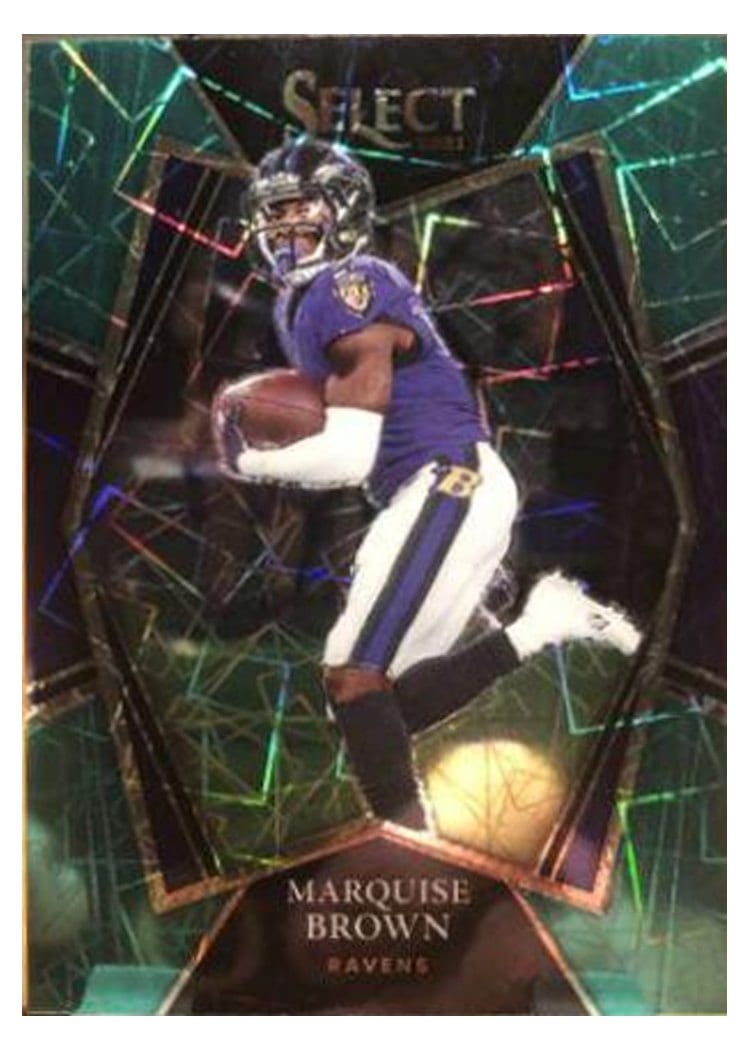 2021 Panini Select Base Set Marquise Brown Green #105 card