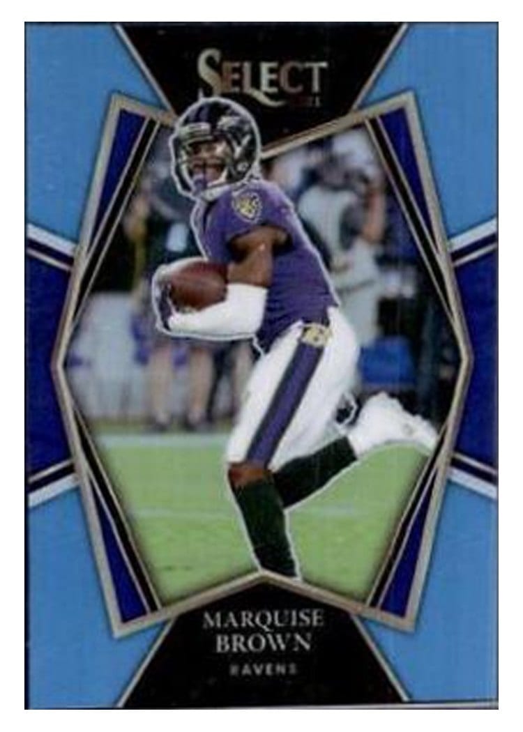 2021 Panini Select Base Set Marquise Brown Light Blue #105 card