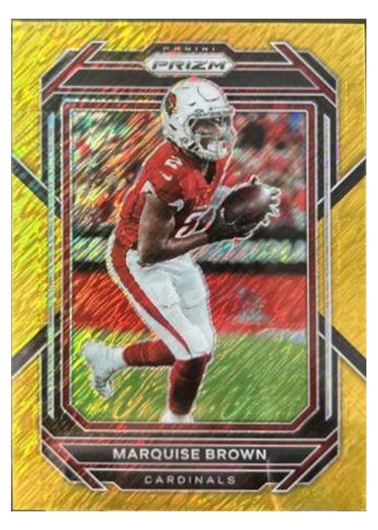 2022 Panini Prizm Base Set Marquise Brown Gold Shimmer #3 card