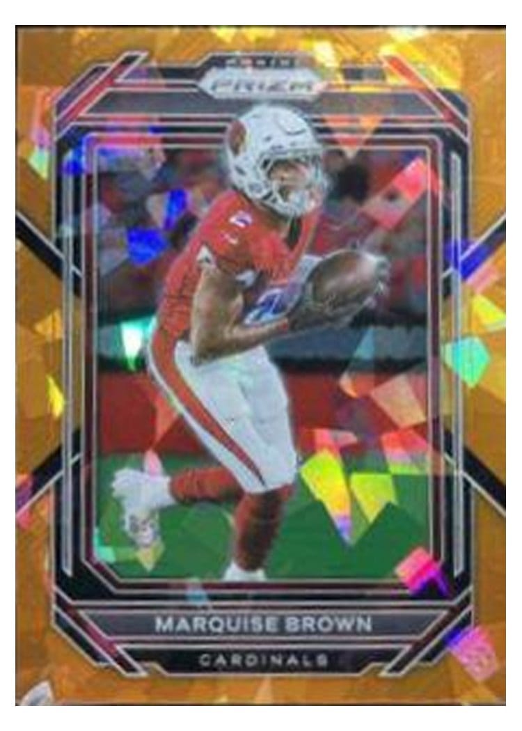 2022 Panini Prizm Base Set Marquise Brown Orange Ice #3 card