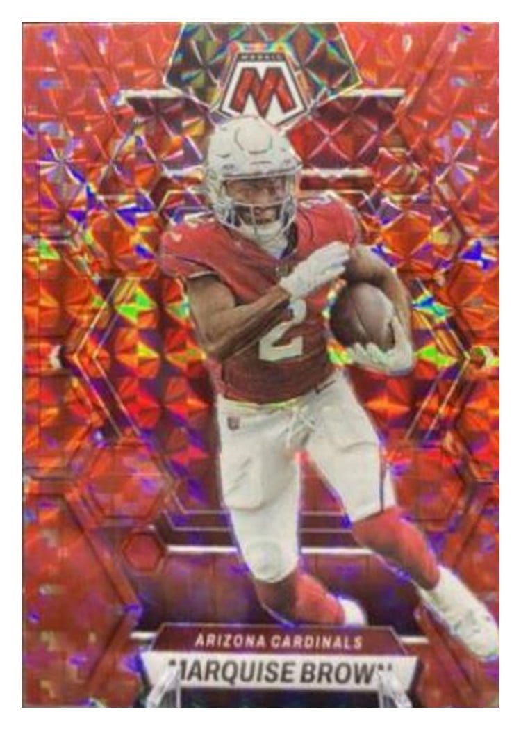2023 Panini Mosaic Base Set Marquise Brown Camo Red #3 card