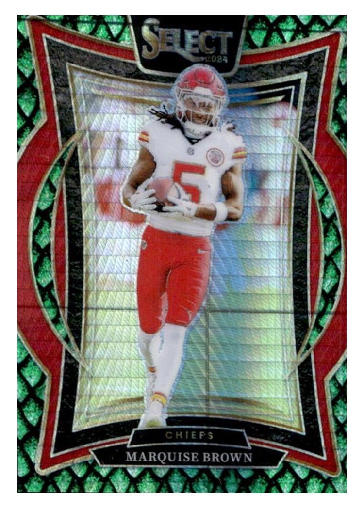 2024 Panini Select Base Set Marquise Brown Dragon Scale Prizm #81 card
