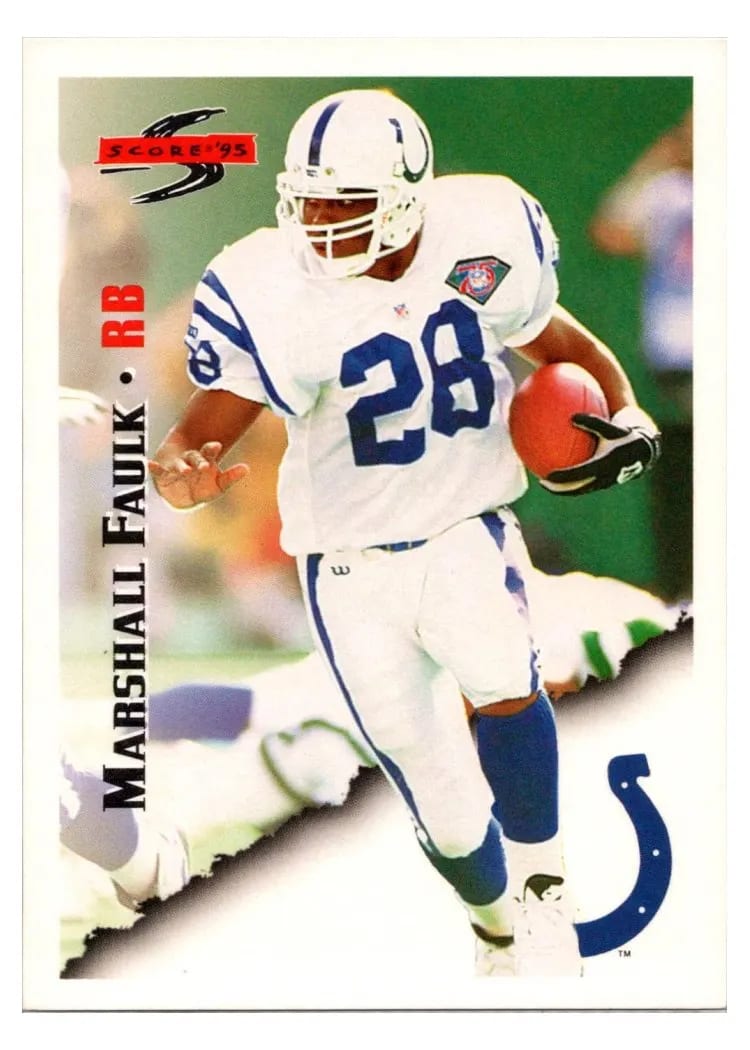1995 Panini Score Marshall Faulk #4 card