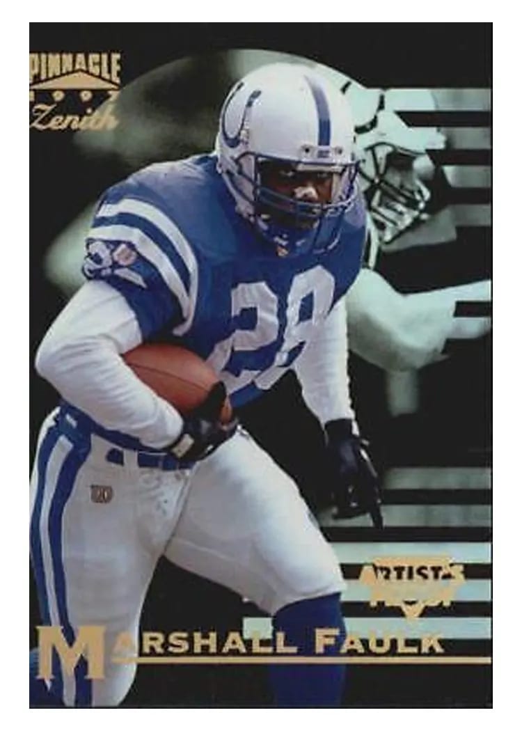 1997 Zenith Marshall Faulk #14 card