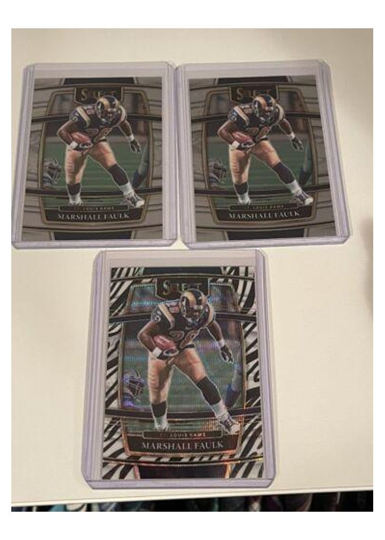 2021 Panini Select Base Set Marshall Faulk Zebra #39 card
