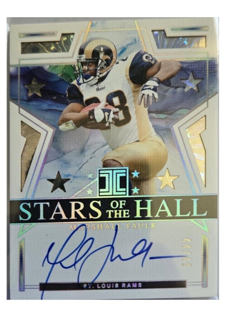 2024 Panini Impeccable Stars of the Hall Autographs Marshall Faulk #4 card