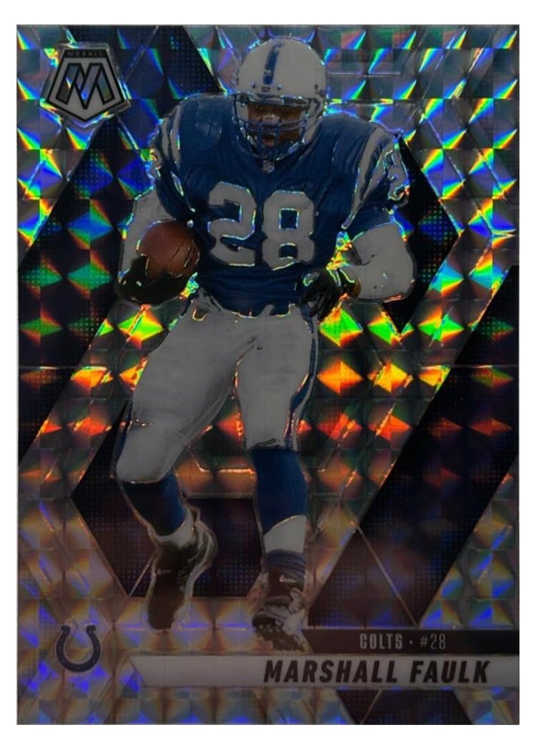 2025 Panini Mosaic Base Set Marshall Faulk #26 card