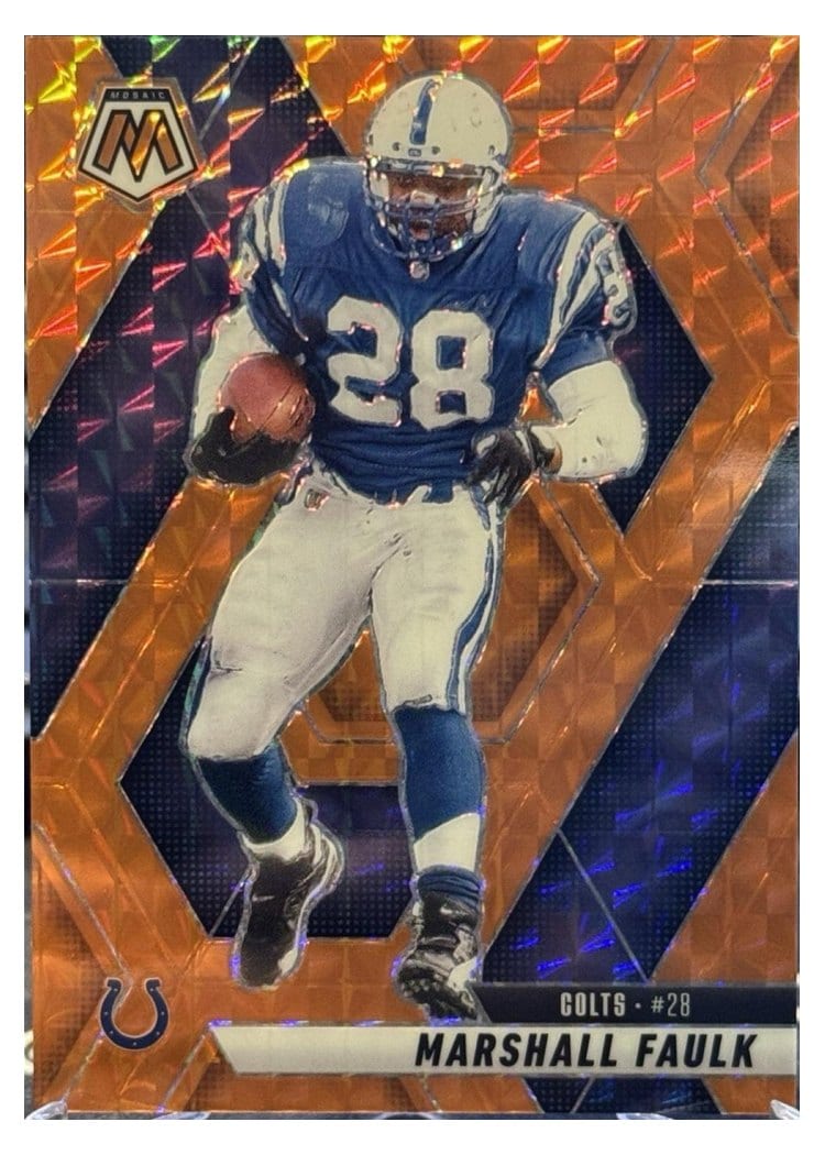 2025 Panini Mosaic Base Set Marshall Faulk Orange #26 card