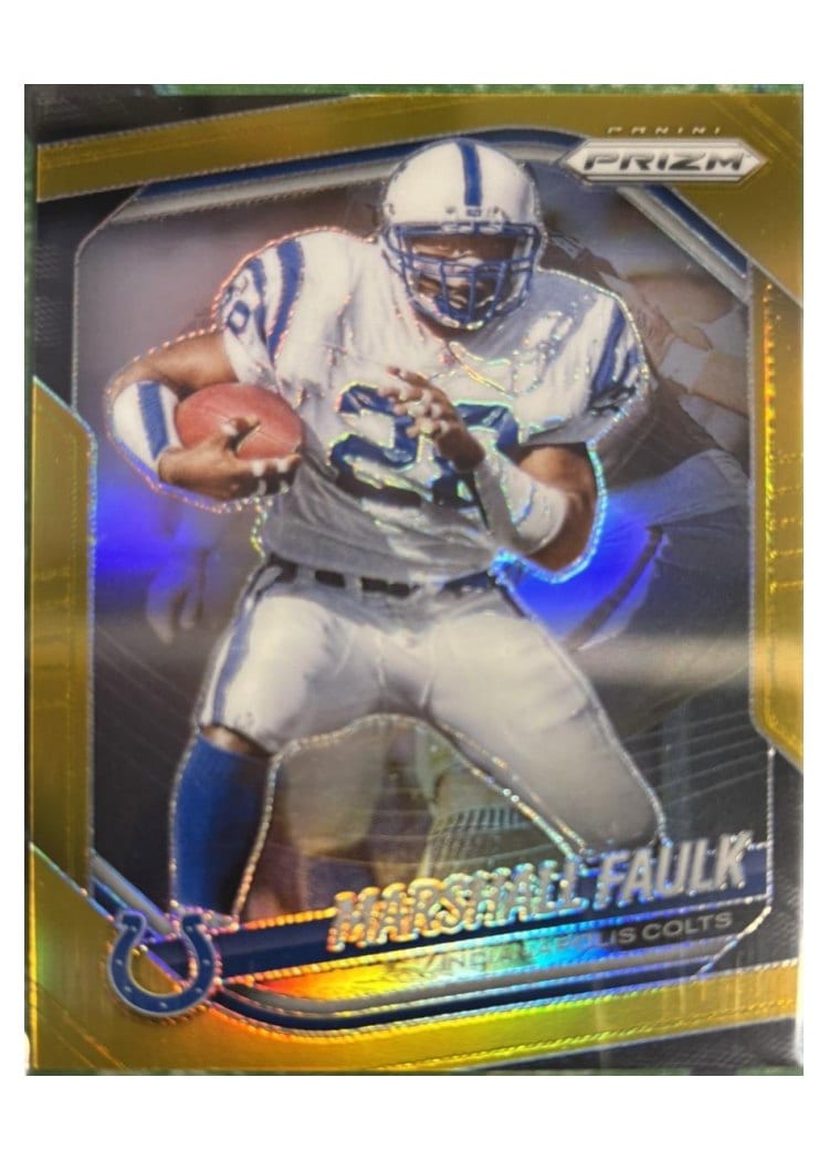 2025 Panini Prizm Base Set Marshall Faulk Gold #75 card