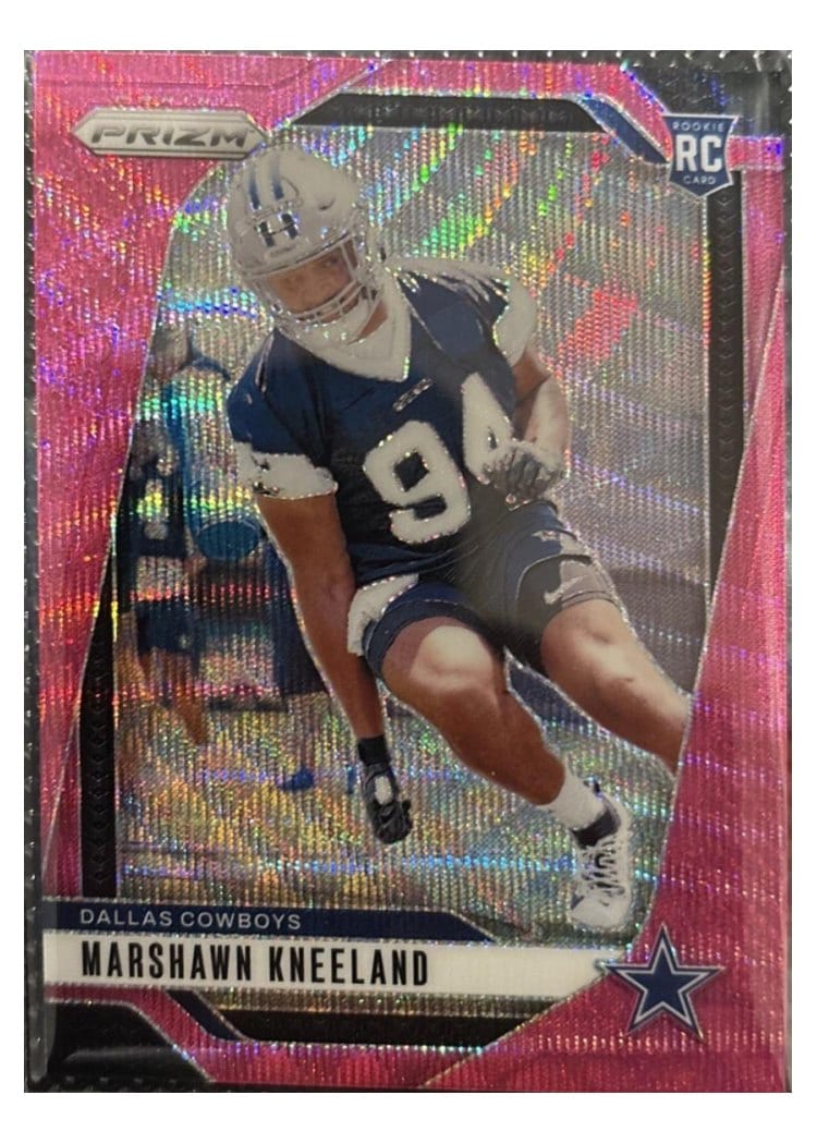 2024 Panini Prizm Base Set Marshawn Kneeland Pink Wave #373 card