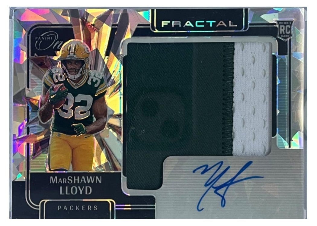 2024 Panini One Rookie Fractal Autographs MarShawn Lloyd #413 card