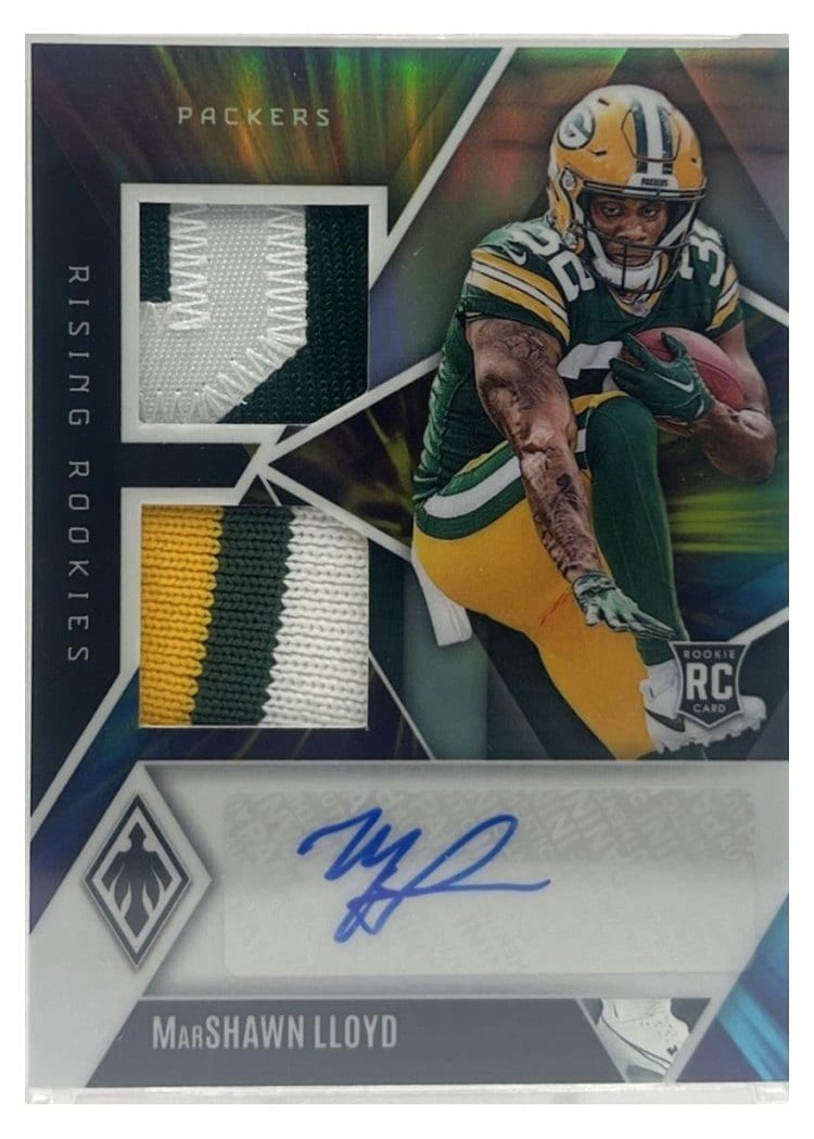 2024 Panini Phoenix Rising Rookie Dual Patch Autographs MarShawn Lloyd #RRDP-MLD card
