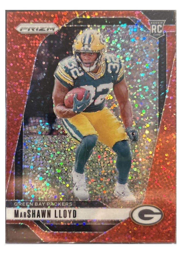 2024 Panini Prizm Base Set MarShawn Lloyd Red Sparkle #374 card