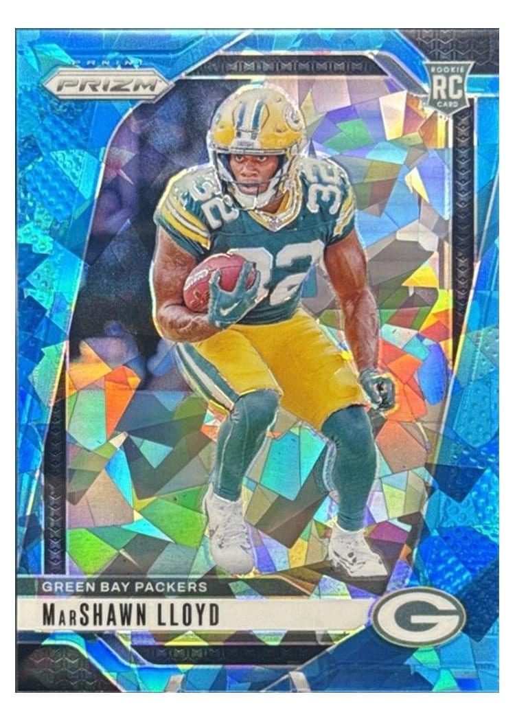 2024 Panini Prizm Base Set MarShawn Lloyd Blue Ice #374 card