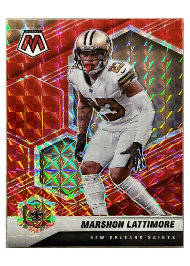 2021 Panini Mosaic Base Set Marshon Lattimore Red Mosaic #147 card