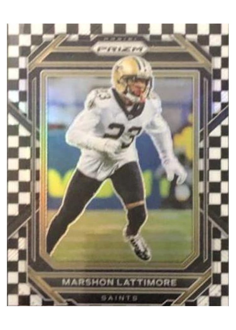 2022 Panini Prizm Base Set Marshon Lattimore Black White Checker #214 card