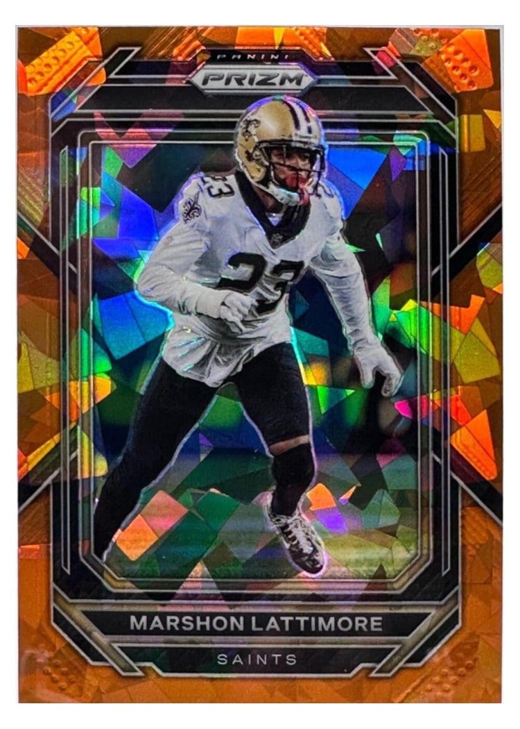 2022 Panini Prizm Base Set Marshon Lattimore Orange Ice #214 card