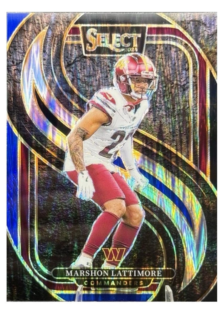 2024 Panini Select Base Set Marshon Lattimore Black Blue Prizm Shock #181 card