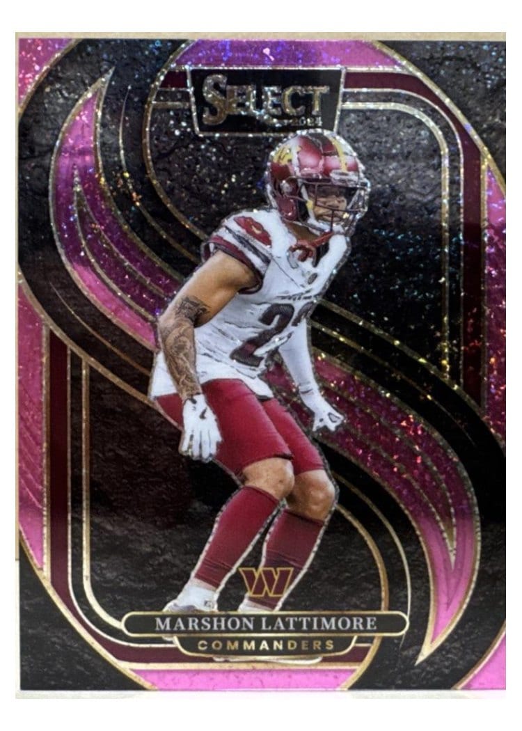 2024 Panini Select Base Set Marshon Lattimore Pink Glitter Prizm #181 card