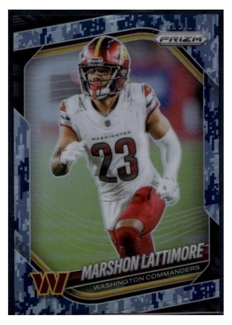 2025 Panini Prizm Base Set Marshon Lattimore Navy Camo #184 card