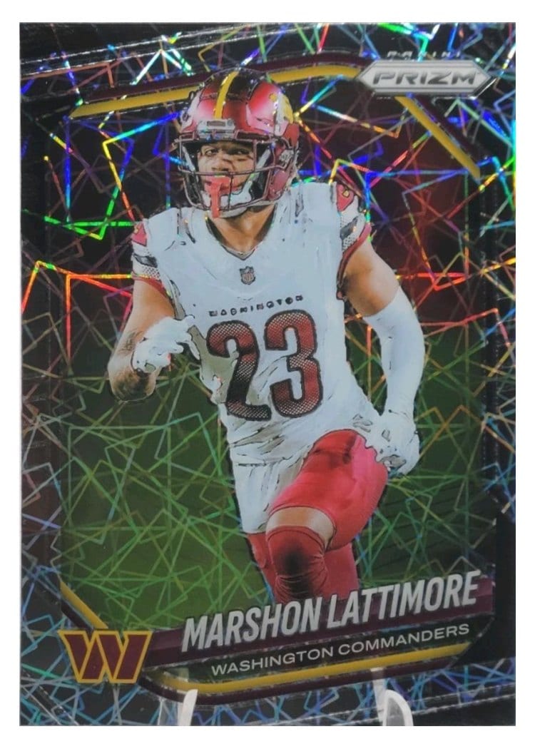 2025 Panini Prizm Base Set Marshon Lattimore Lazer #184 card