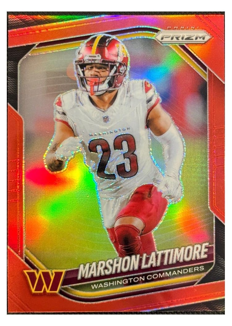 2025 Panini Prizm Base Set Marshon Lattimore Red #184 card