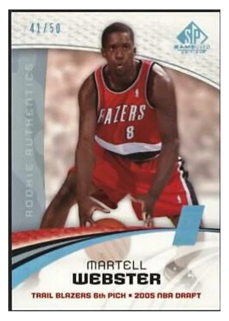 2005 SP Game Used Martell Webster #133 card