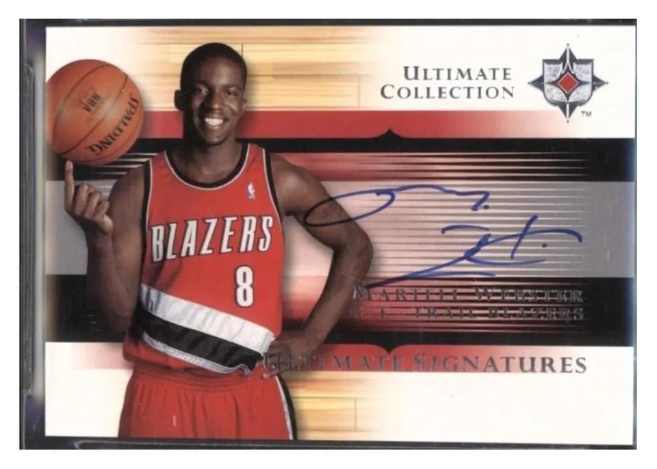 2005 Ultimate Collection Signature Martell Webster #US-MR card