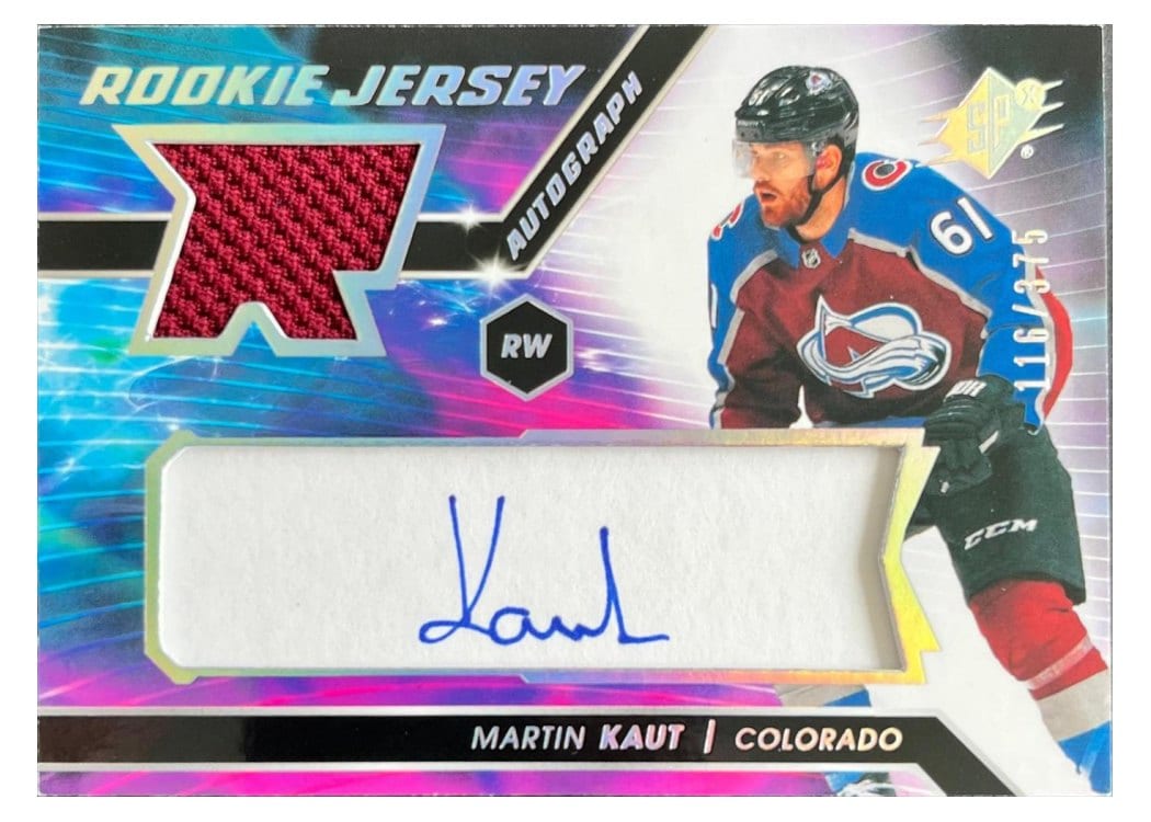 2020-21 SPx Rookie Autograph Jersey Martin Kaut #KA card