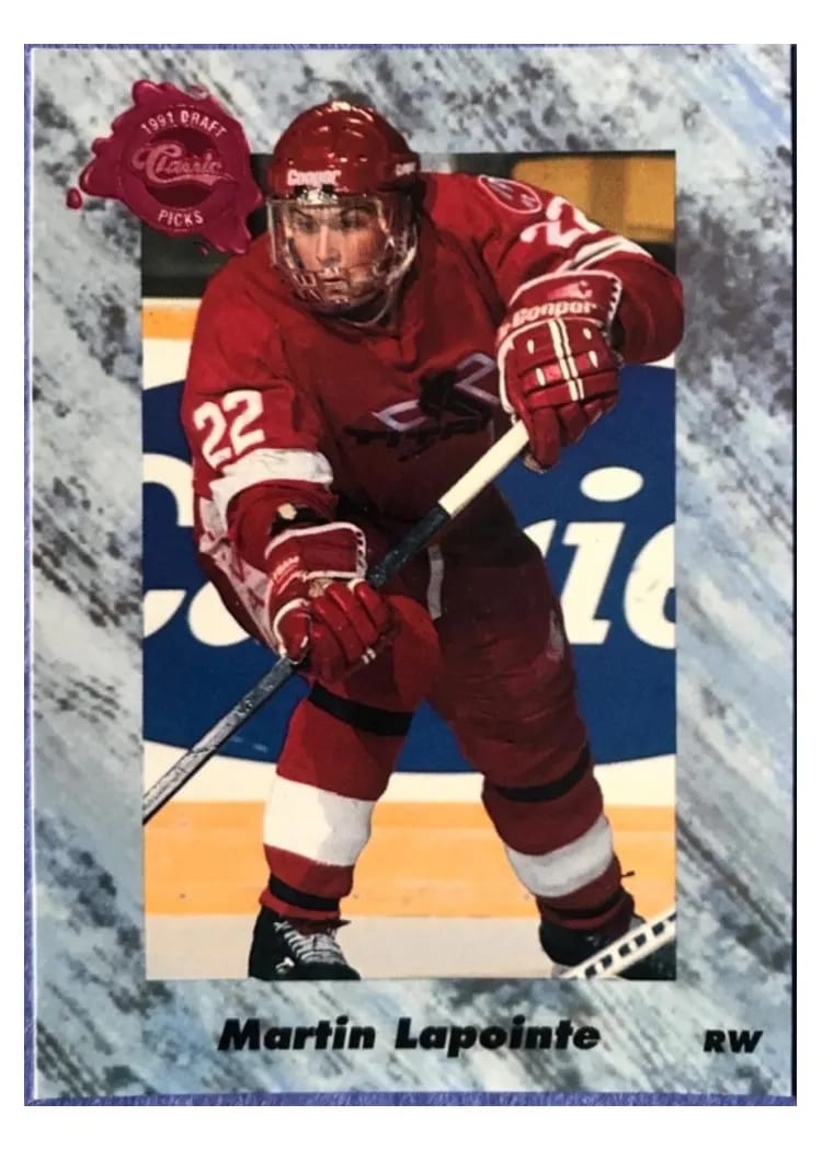 1991 Classic Draft Picks Martin Lapointe #9 card