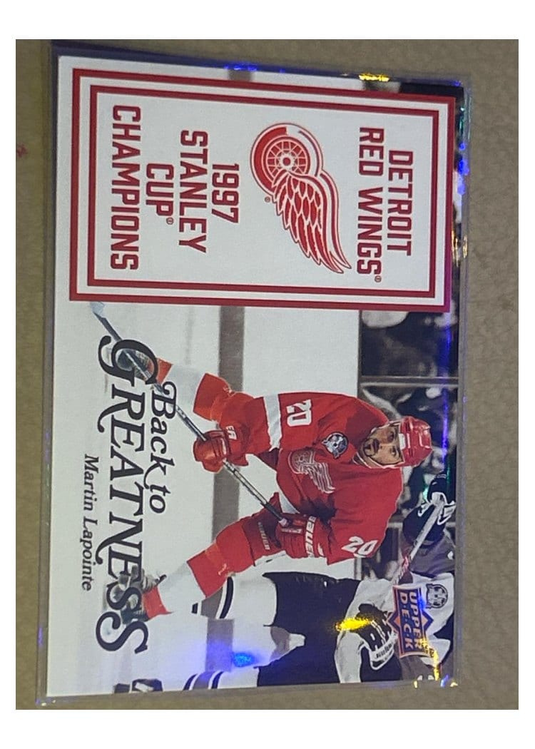 2025-26 Upper Deck Detroit Red Wings Centennial Back To Greatness Martin Lapointe #B2G-ML card