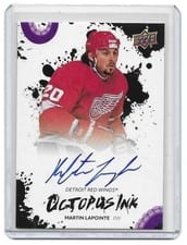 2025-26 Upper Deck Detroit Red Wings Centennial Octopus Ink Martin Lapointe #OI-ML card
