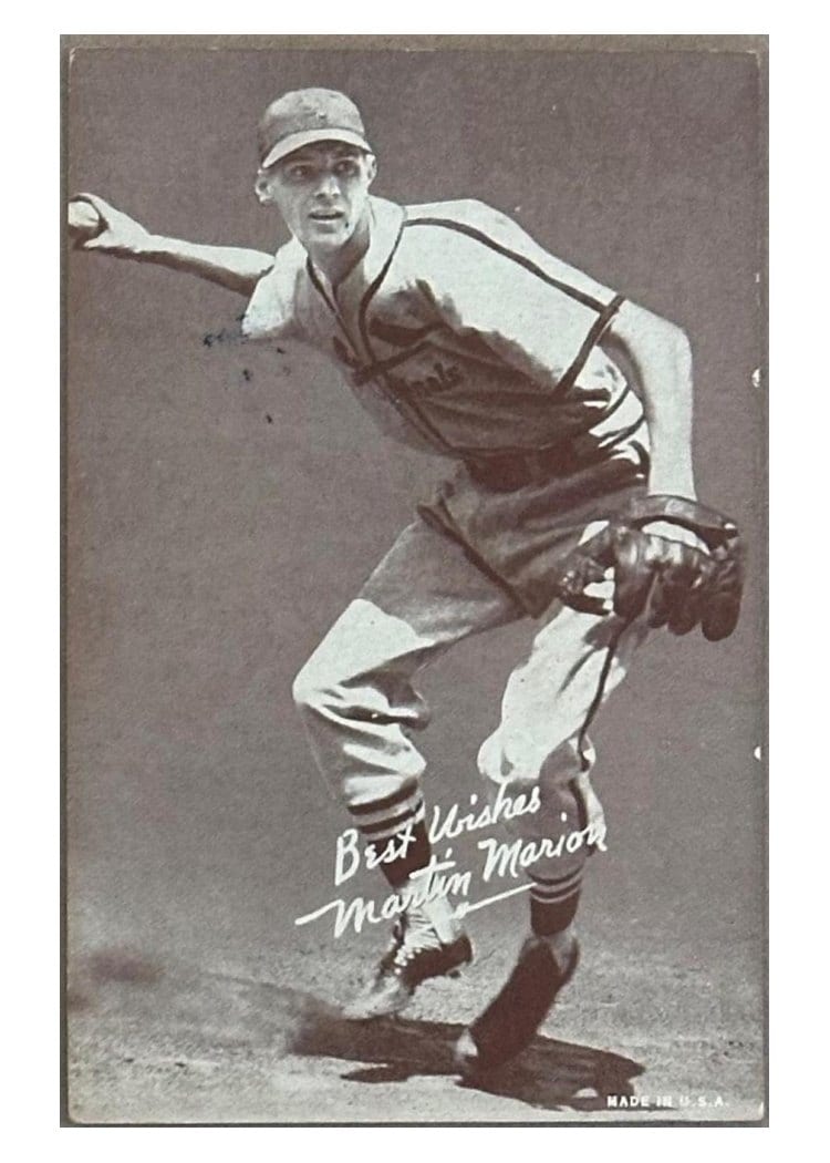 1939 Exhibits Salutation Martin Marion card