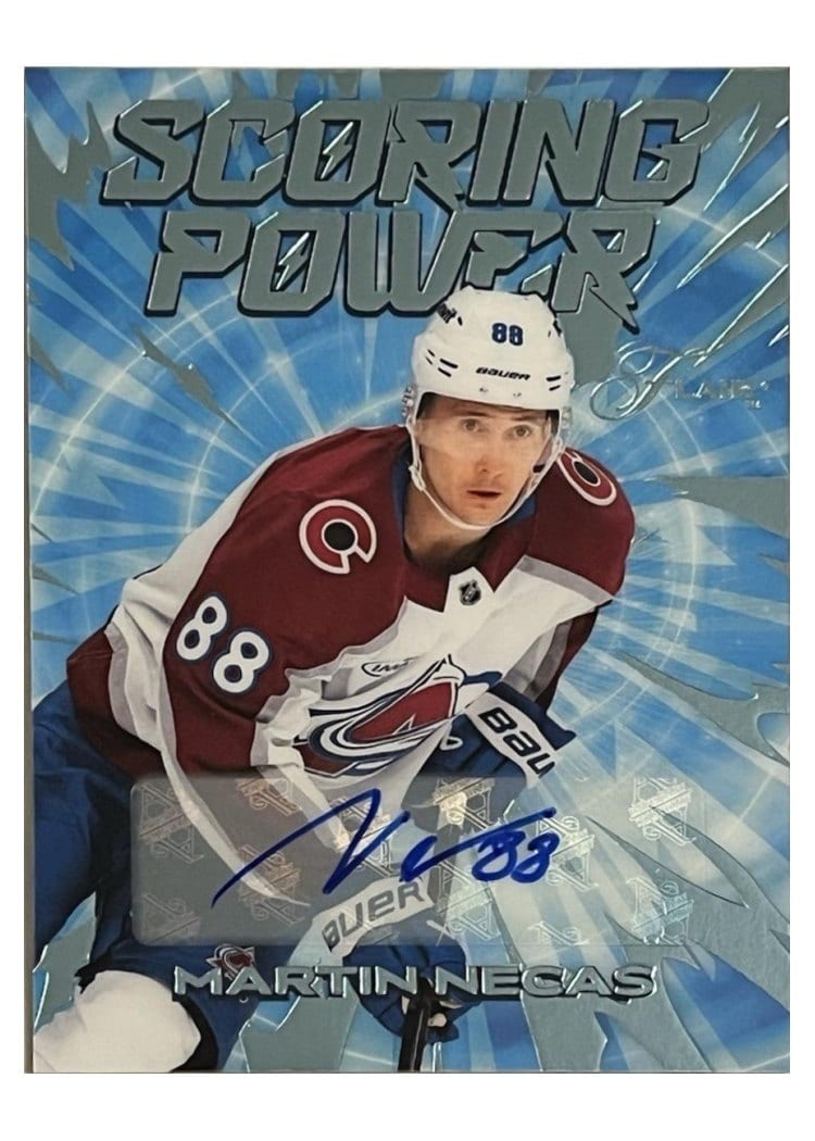 2025-26 Flair Scoring Power Autographs Martin Necas #SP-3 card