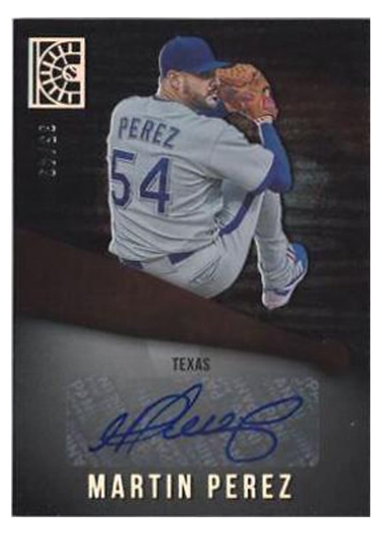 2022 Panini Capstone Autographs Martin Perez #AU-MP card