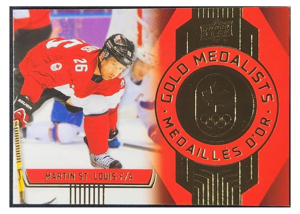 2025-26 Tim Hortons Team Canada Olympic Hockey Gold Medalists Martin St.Louis #GM-9 card
