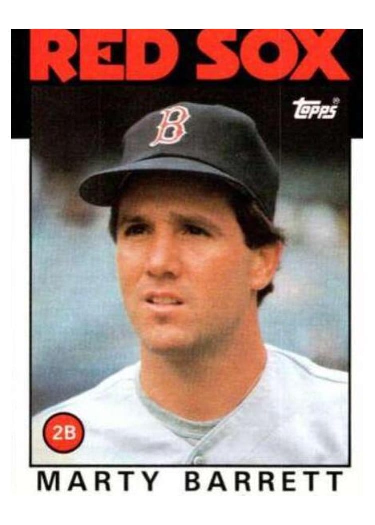 1986 Topps Marty Barrett #734 card