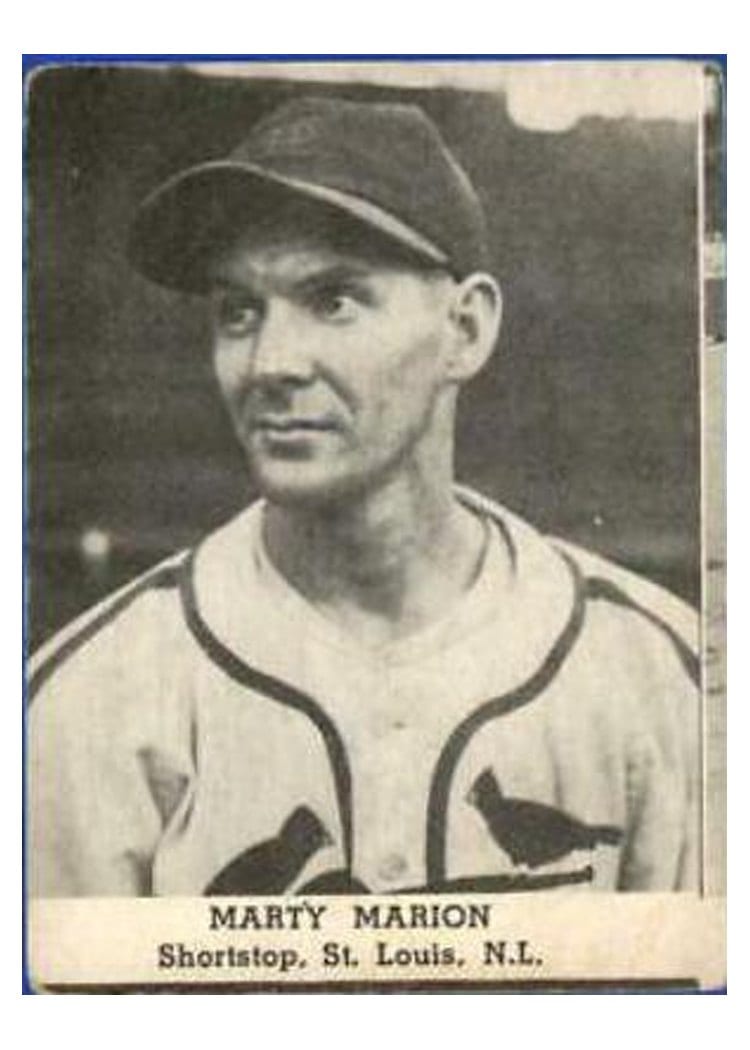 1947 Tip Top Bread Marty Marion card
