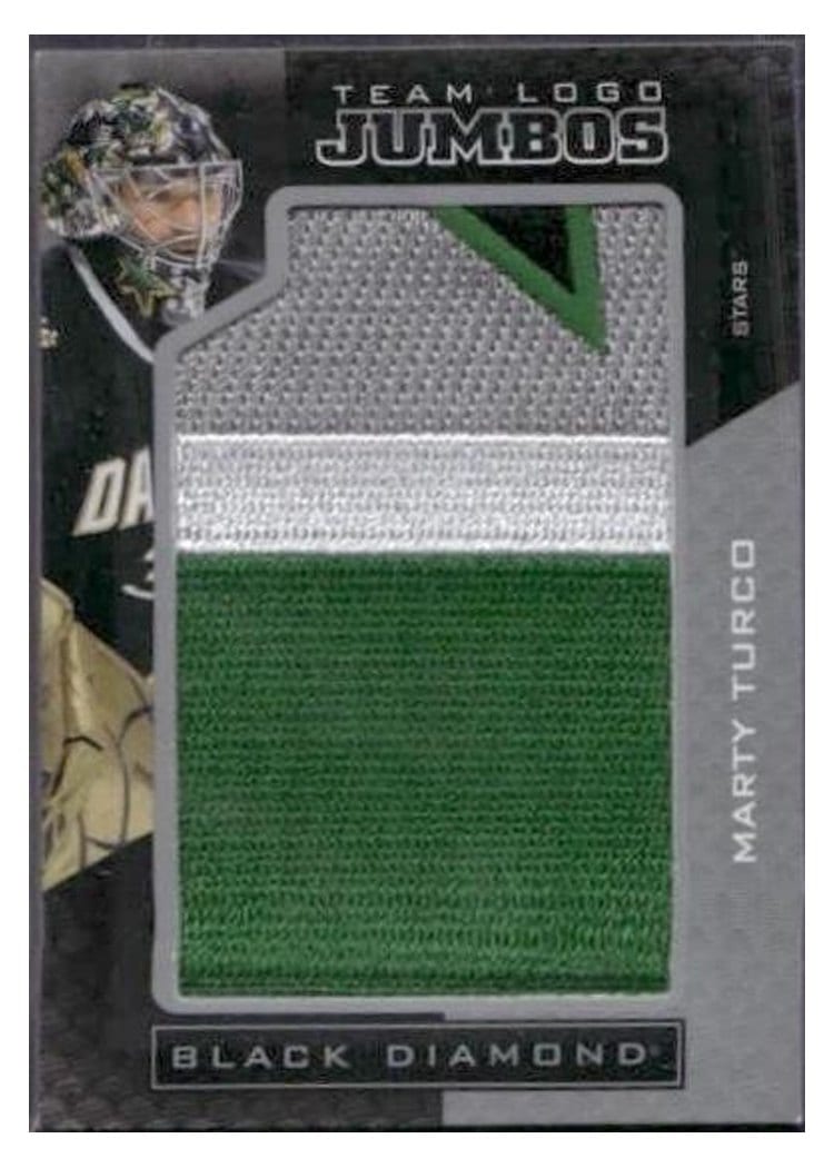 2021-22 Upper Deck Black Diamond Team Logo Jumbo Puzzle Patches Marty Turco #TLDS-MT card