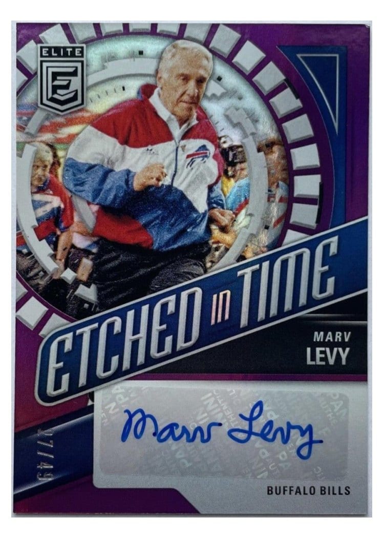 2024 Donruss Elite Etched in Time Signatures Marv Levy #ETS-MLE card