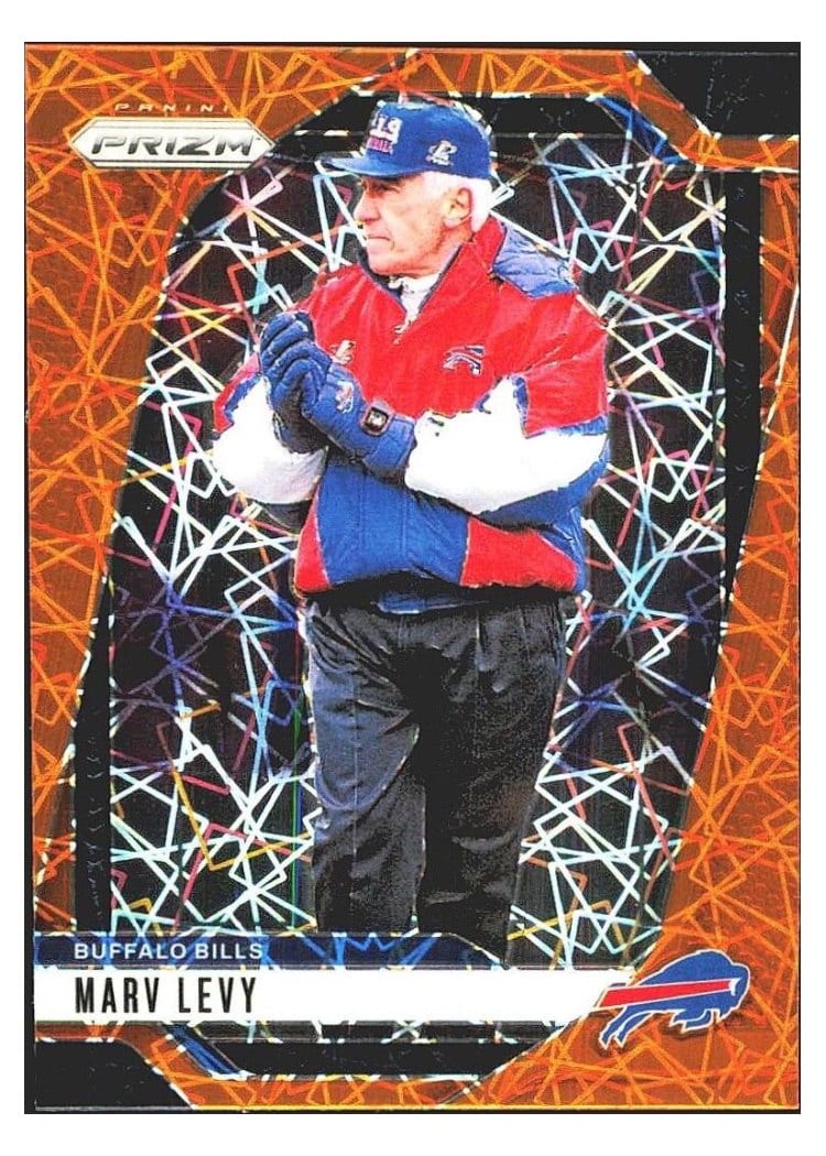 2024 Panini Prizm Base Set Marv Levy Orange Lazer #34 card
