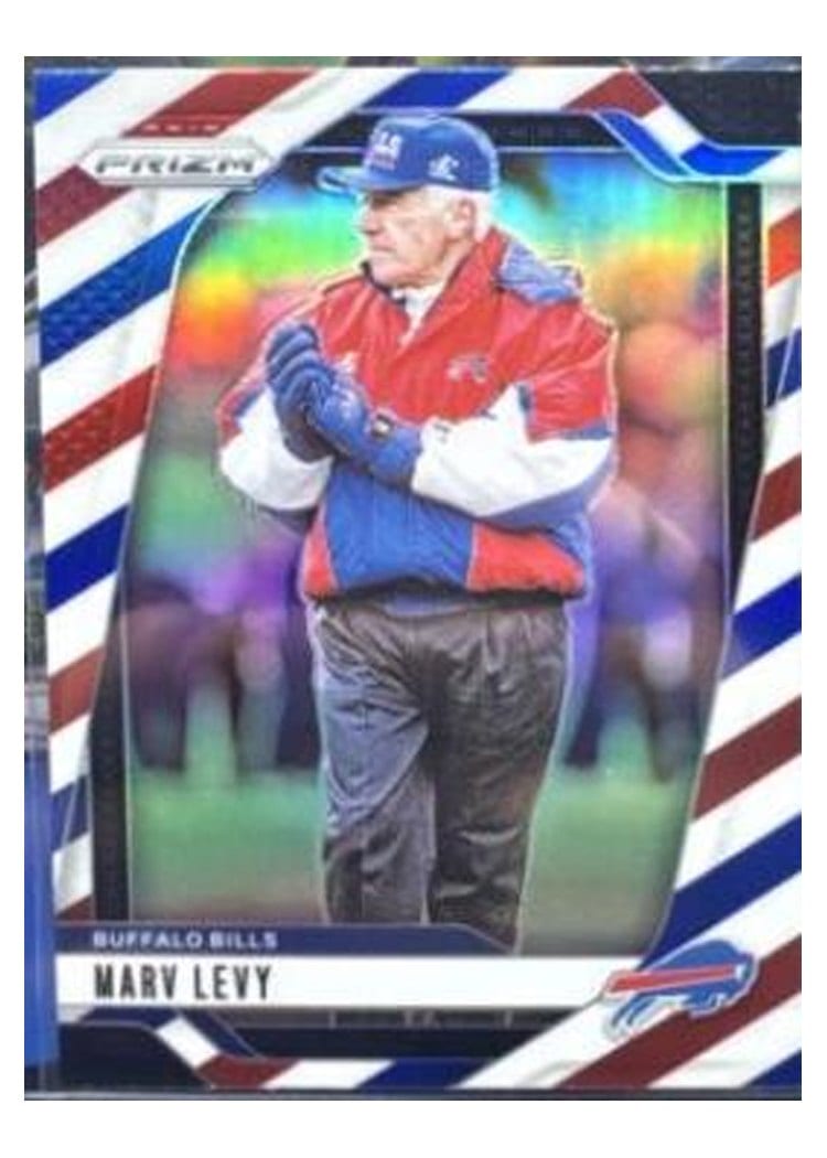 2024 Panini Prizm Base Set Marv Levy Red White Blue #34 card