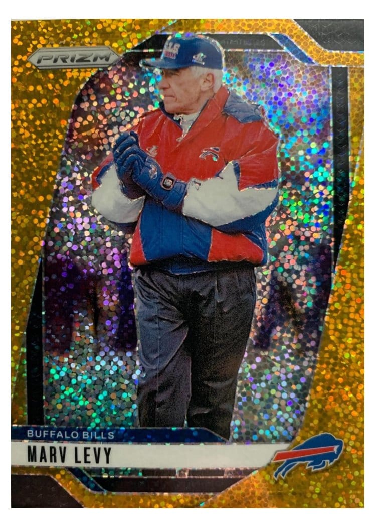 2024 Panini Prizm Base Set Marv Levy Gold Sparkle #34 card