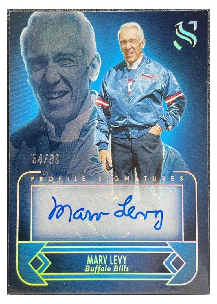 2025 Panini Silhouette Profile Signatures Marv Levy #14 card
