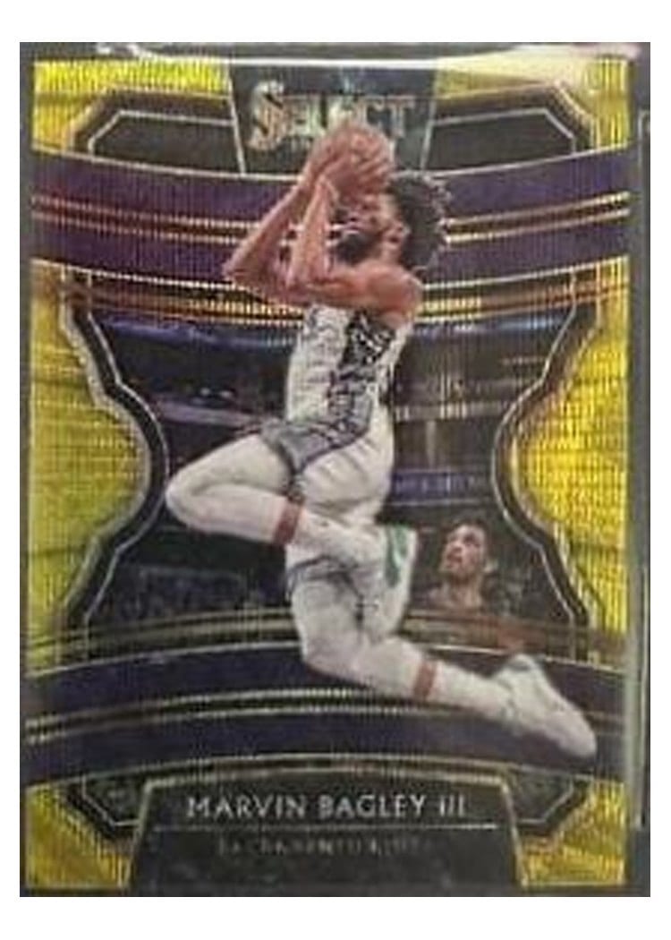 2019-20 Panini Select Base Set Marvin Bagley III Gold Wave #87 card