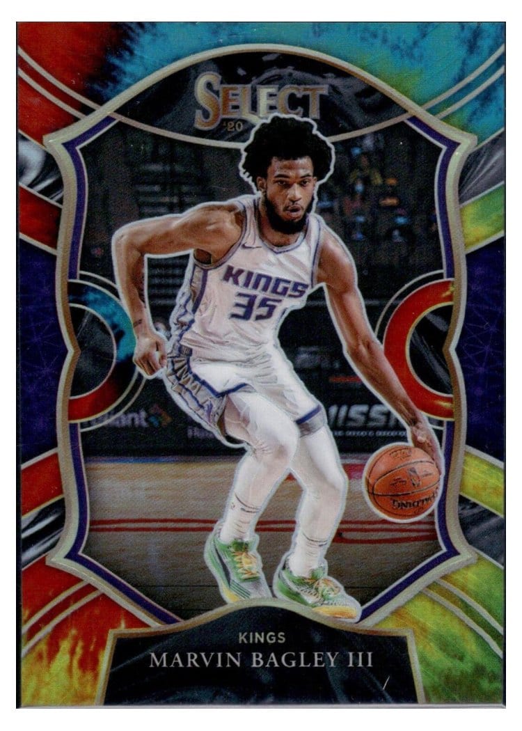 2020-21 Panini Select Base Set Marvin Bagley III Tie Dye Prizm #25 card